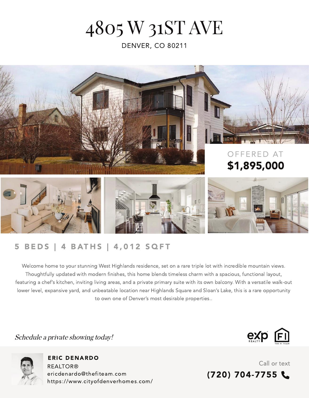 4805 W 31st Avenue, Denver, CO 80212 header image.