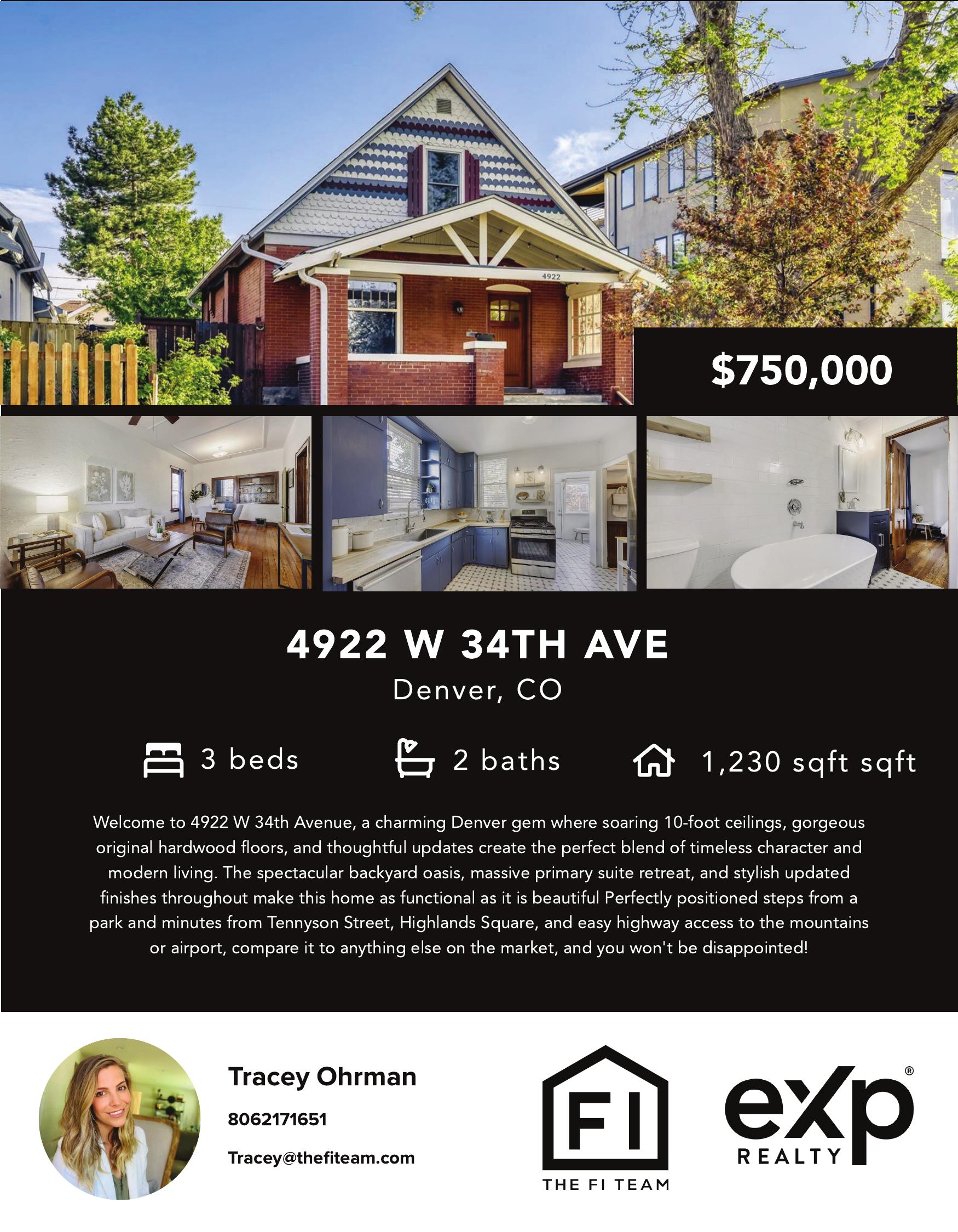 4922 W 34th Avenue, Denver, CO 80212 - Open House header image.