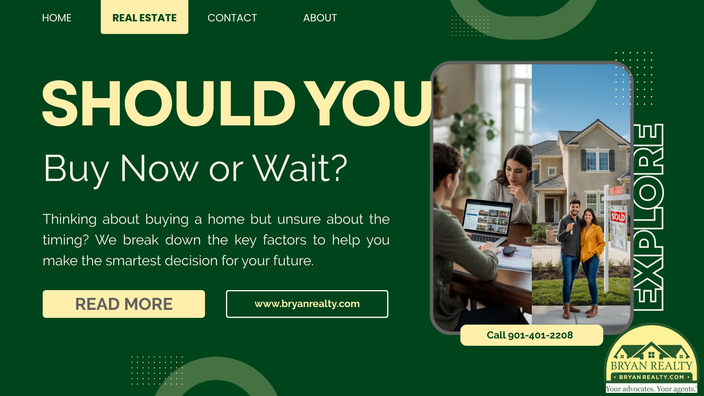 Should You Buy a Home Now or Wait? header image.
