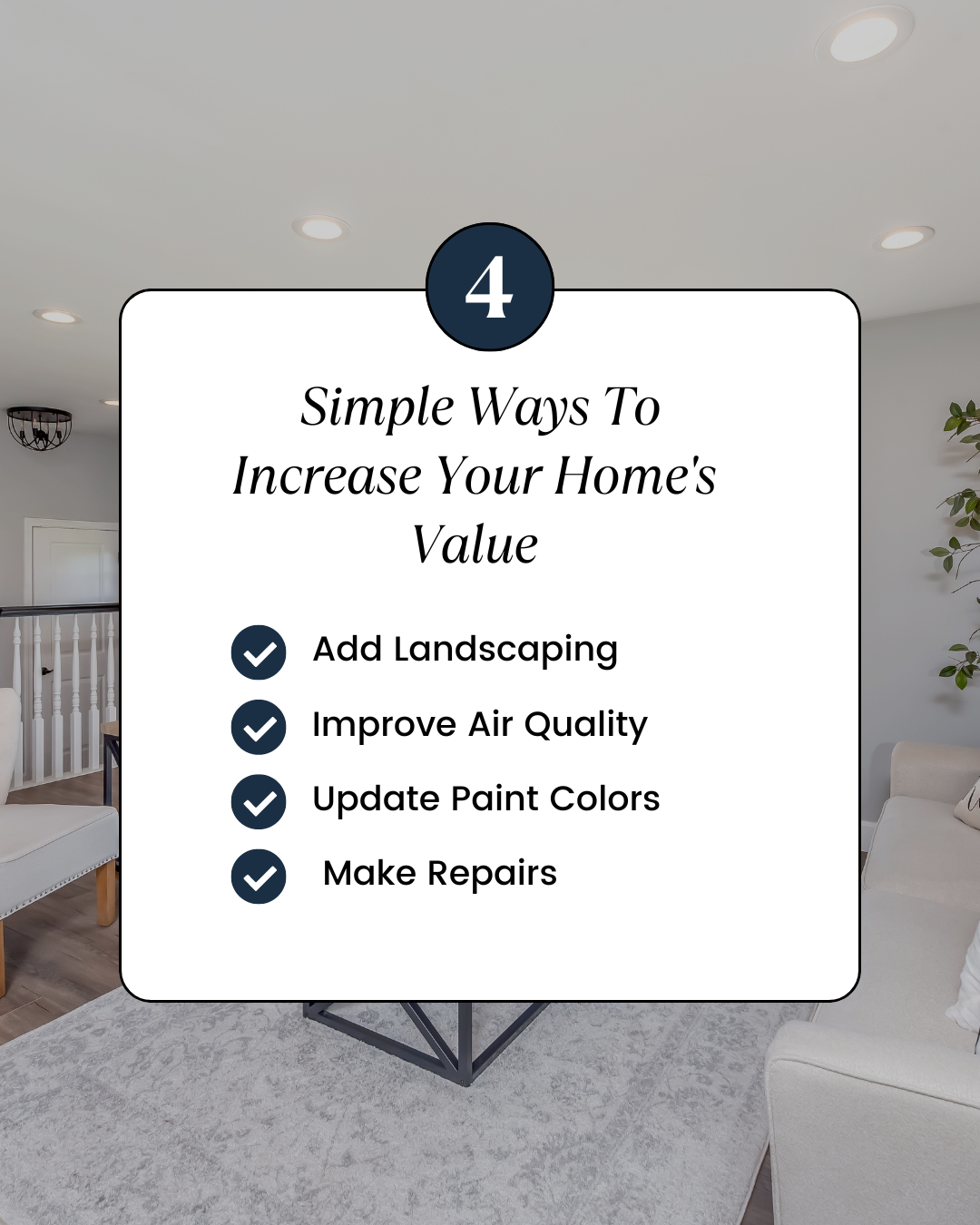4 Simple Ways To Increase  Your Home's Value header image.