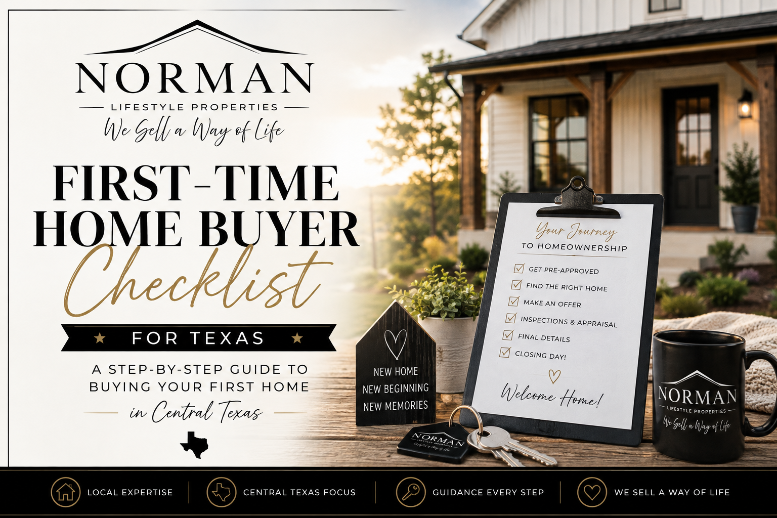 First-Time Home Buyer Checklist for Central Texas header image.