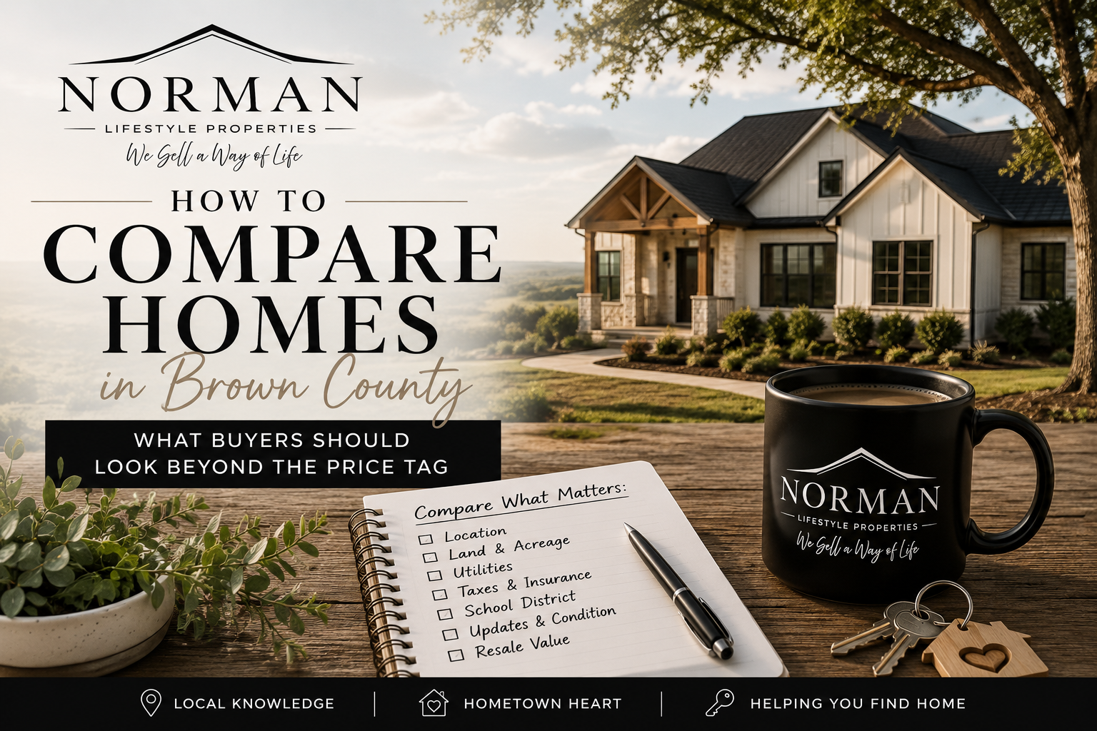 How to Compare Homes in Brown County, TX header image.