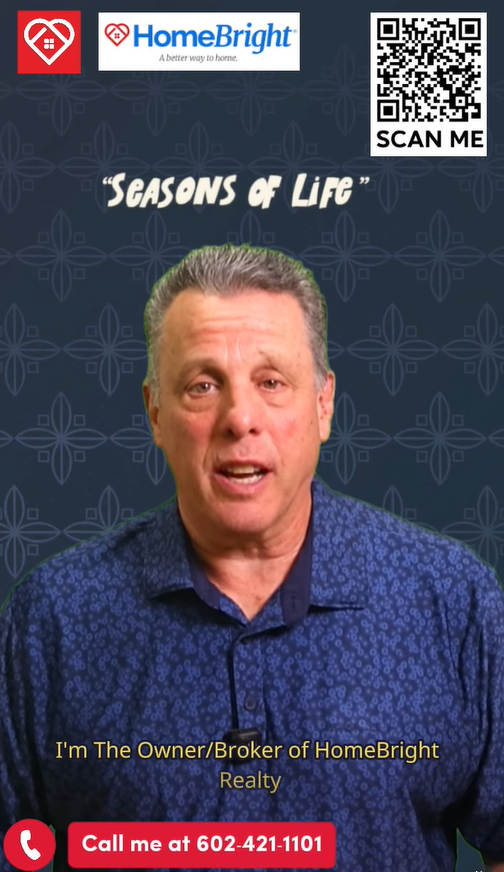 Alan Davis speaking about Seasons of Life, HomeBright Realty video thumbnail with QR code