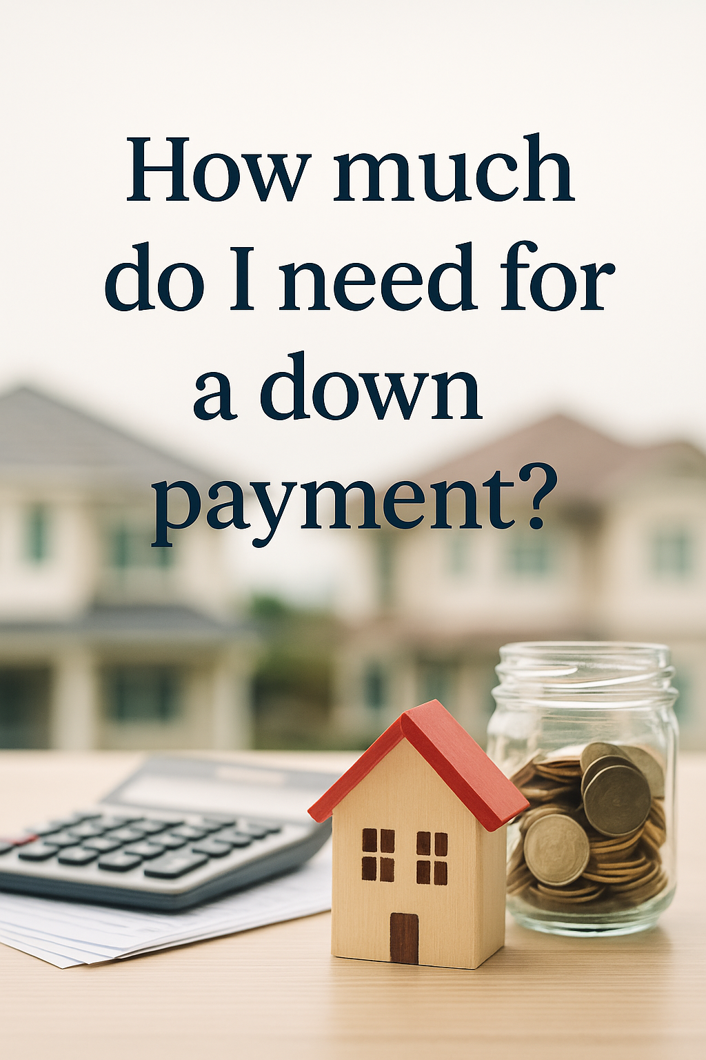 How Much Do I Need for a Down Payment? header image.