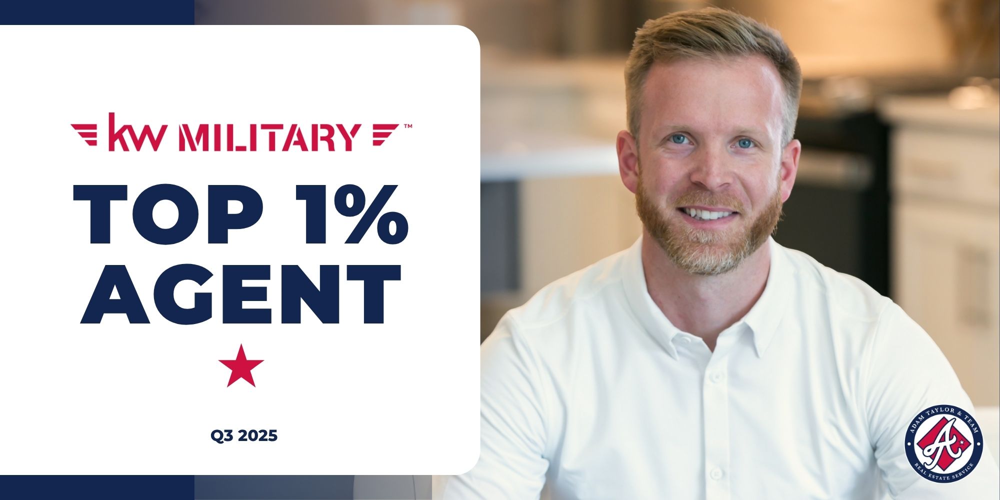 Adam Recognized as a Top 1% KW Military Agent