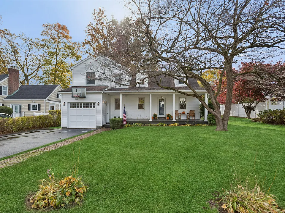31 Bellmere Avenue, Stamford CT — white home with front porch and lawn
