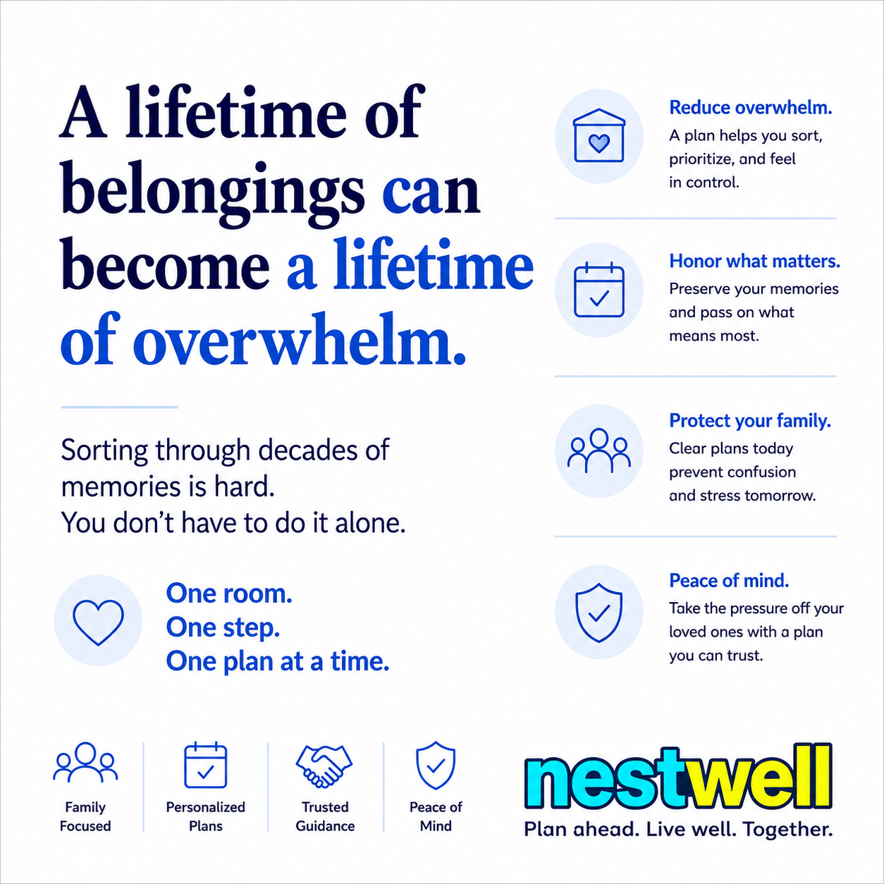 A lifetime of belongings can become a lifetime of overwhelm. header image.