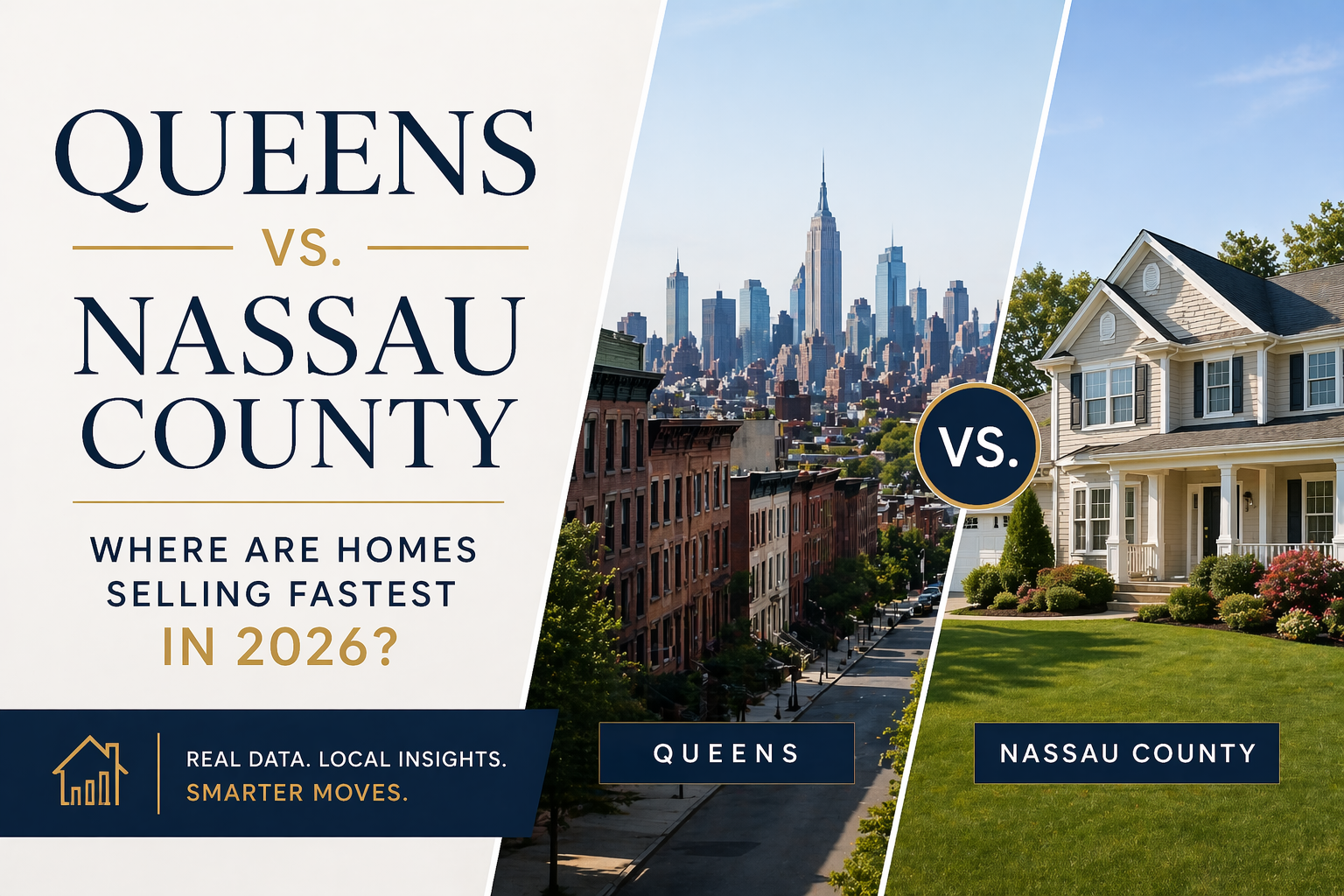 Queens vs. Nassau County: Where Are Homes Selling Fastest in 2026? header image.
