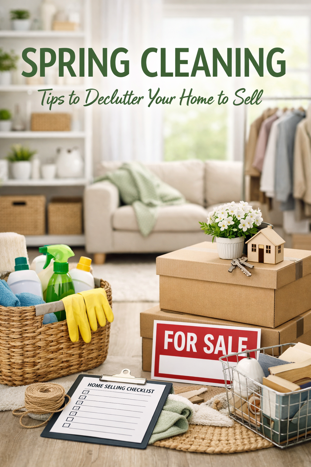 Practical Decluttering Steps for Home Sellers header image.