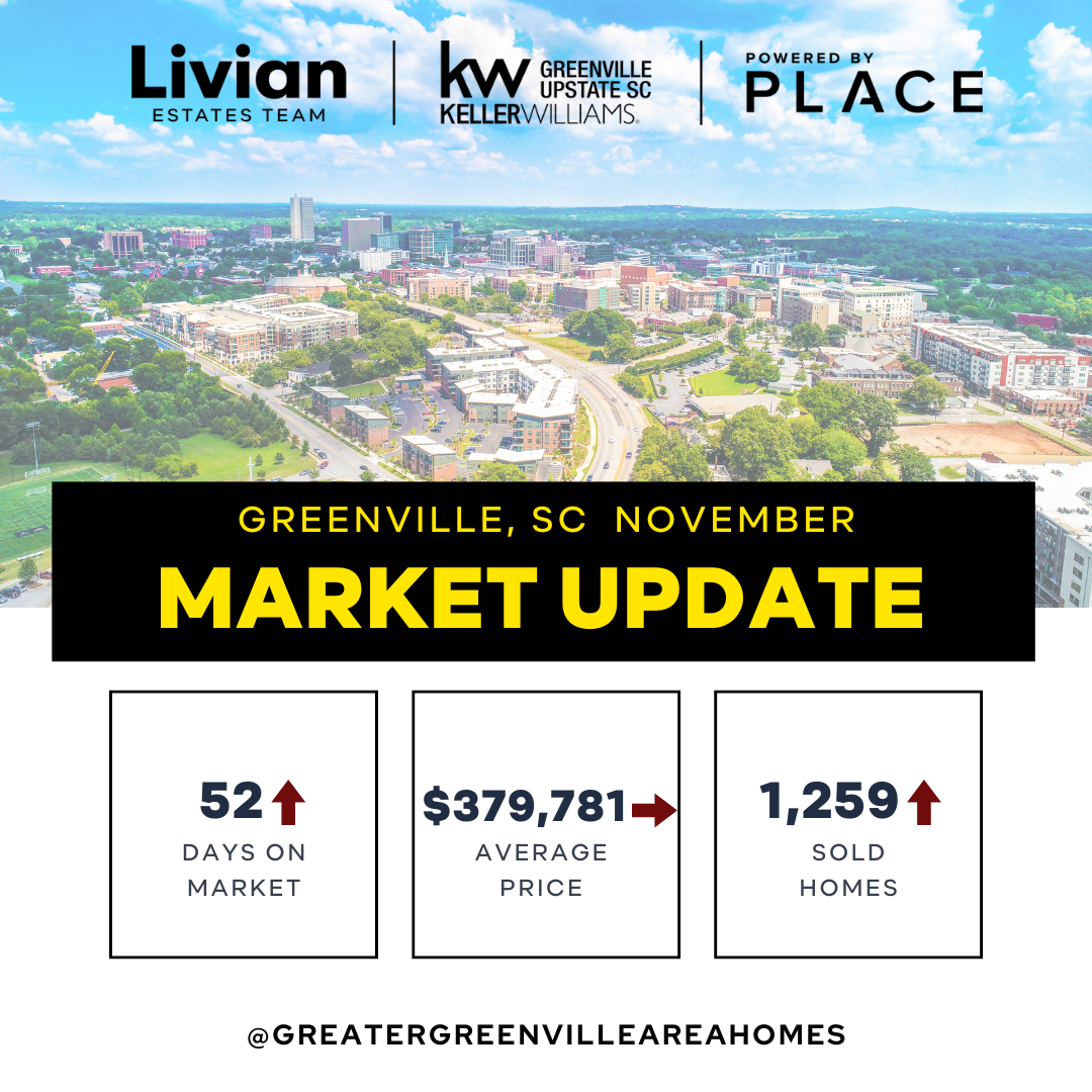 November 2024 Greenville Real Estate Statistics header image.