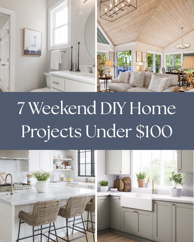 7 Weekend DIY Home Projects Under $100 header image.