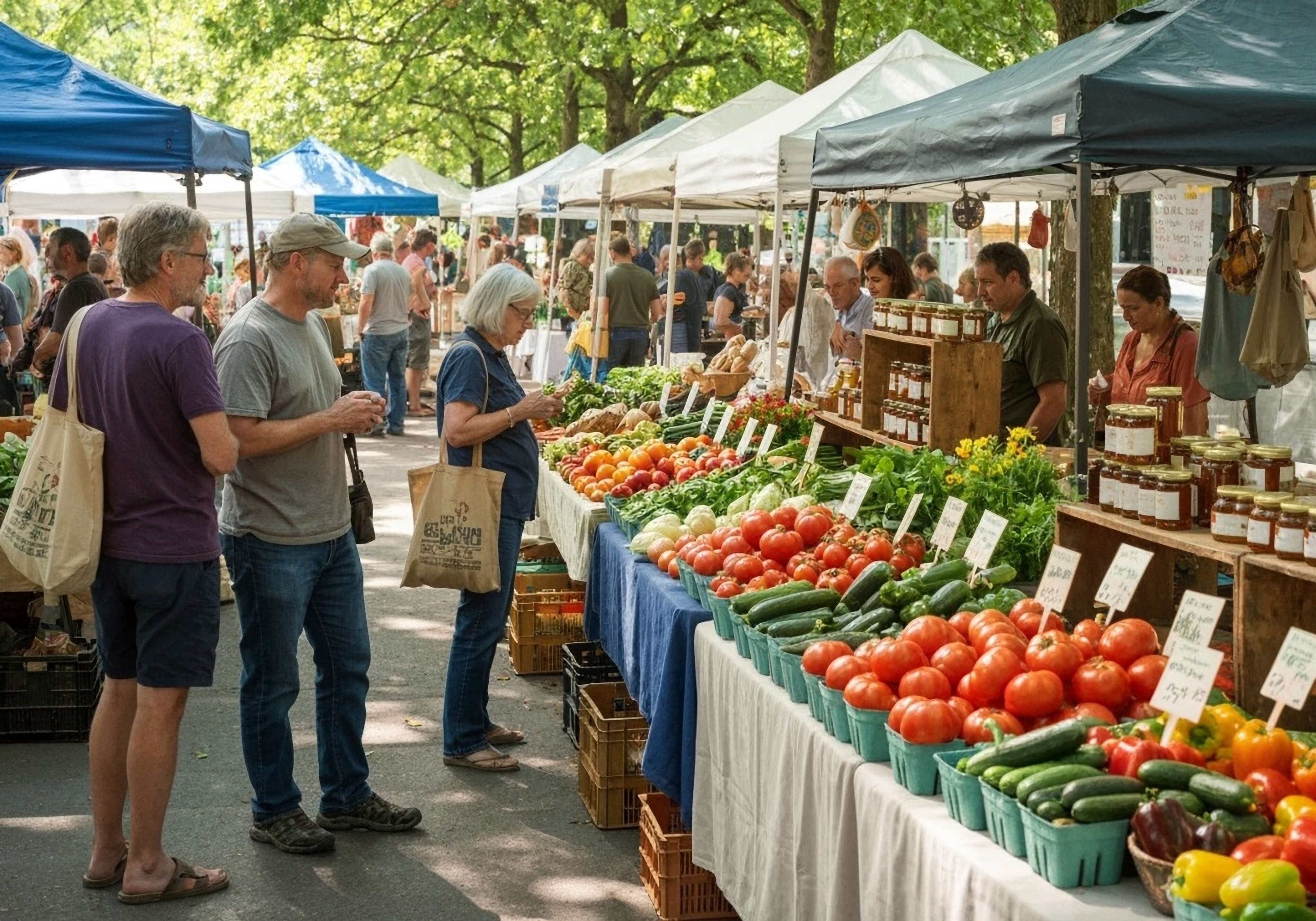 Sunday Mornings at the Woodbury Farmers' Market header image.