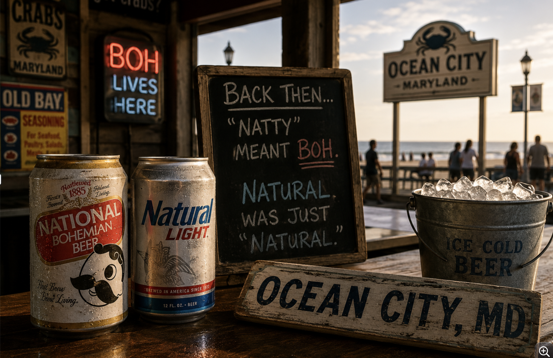 From “Natty Boh” to “Natural” — A Generation X Bartender’s Take on Ocean City Beer Culture header image.