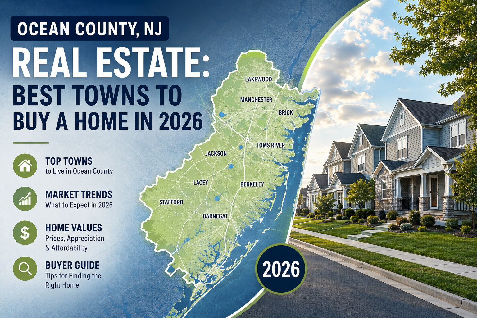 Ocean County NJ Real Estate: Best Towns to Buy a Home in 2026 header image.