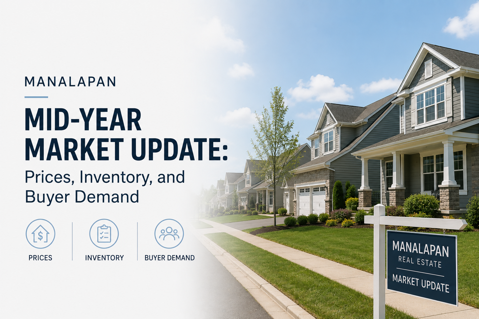Manalapan Mid-Year Market Update: Prices, Inventory, and Buyer Demand header image.