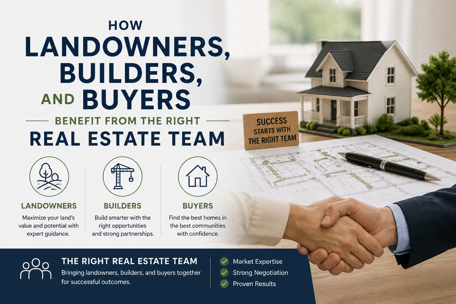 How Landowners, Builders, and Buyers Benefit From the Right Real Estate Team header image.