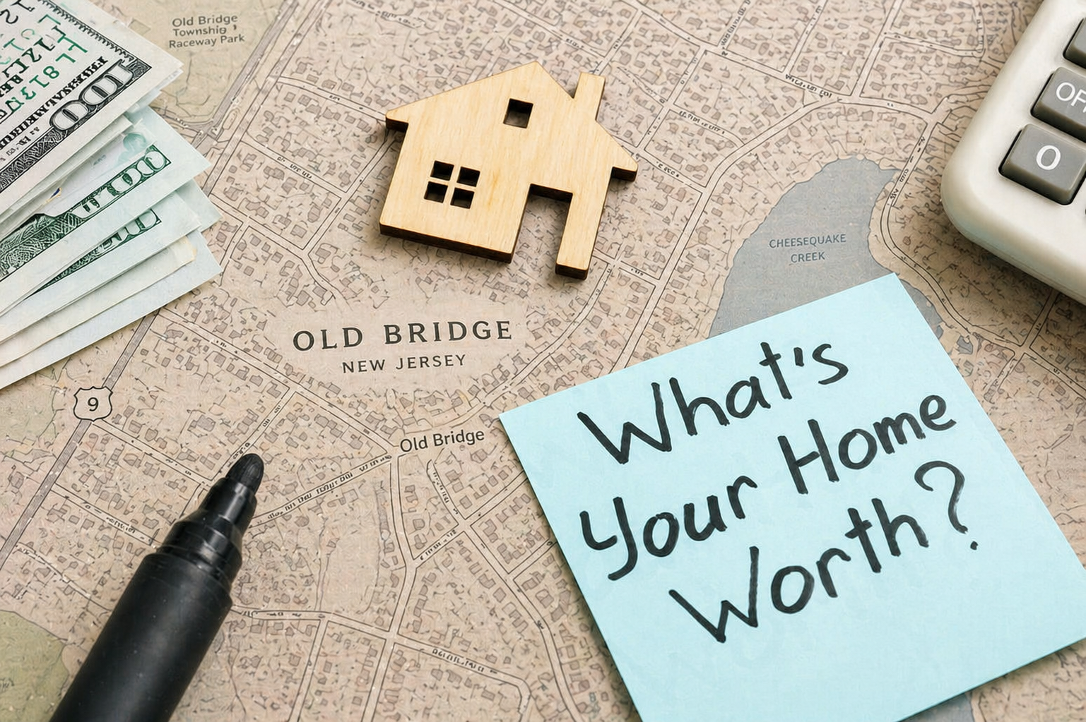 How Much Is My Home Worth in Old Bridge NJ? (Free Home Valuation Guide) header image.