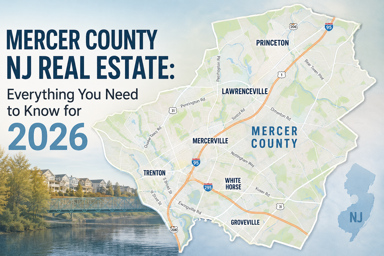 Mercer County NJ Real Estate: Everything You Need to Know for 2026 header image.