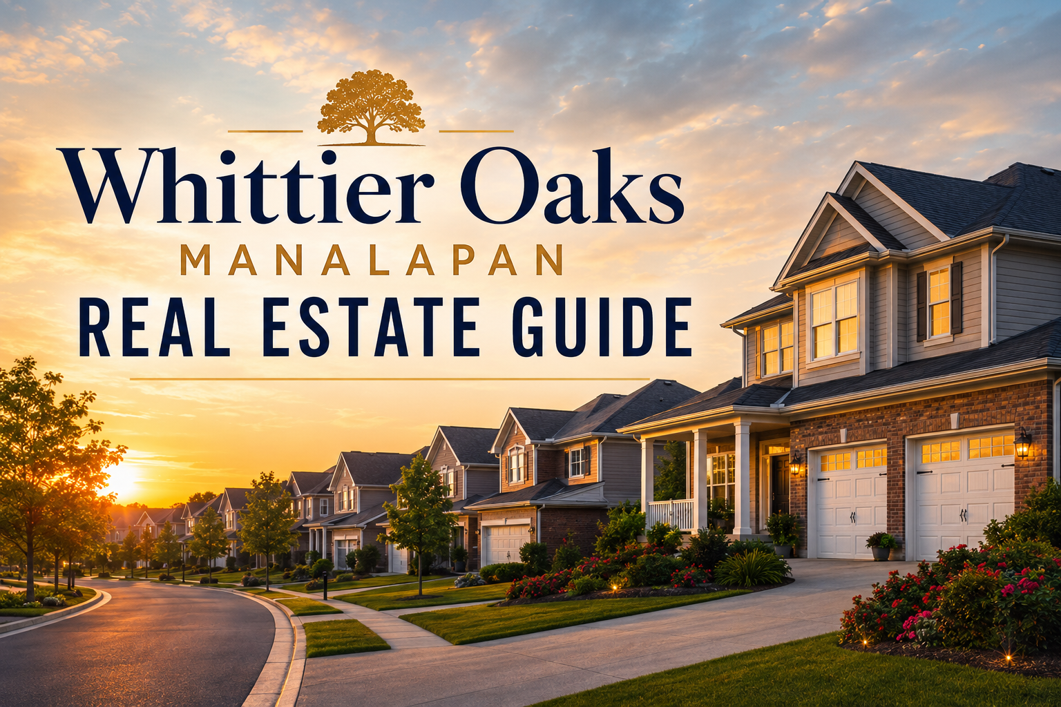 Whittier Oaks Manalapan Real Estate Guide header image.