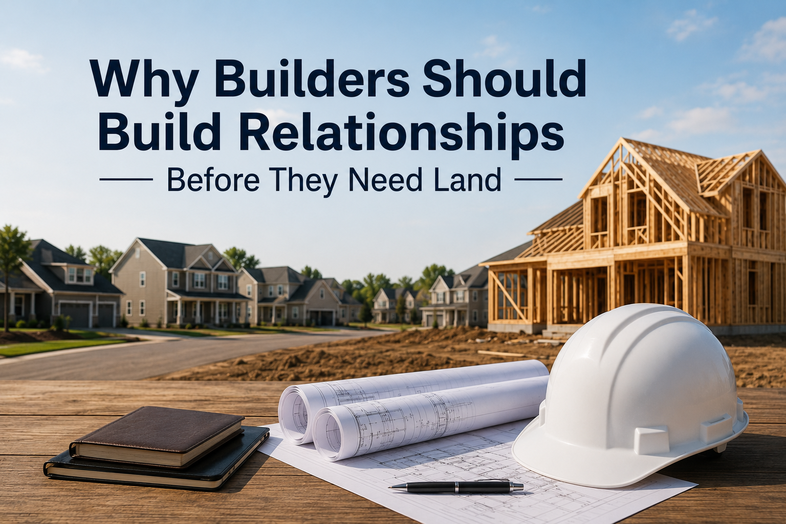 Why Builders Should Build Relationships Before They Need Land header image.