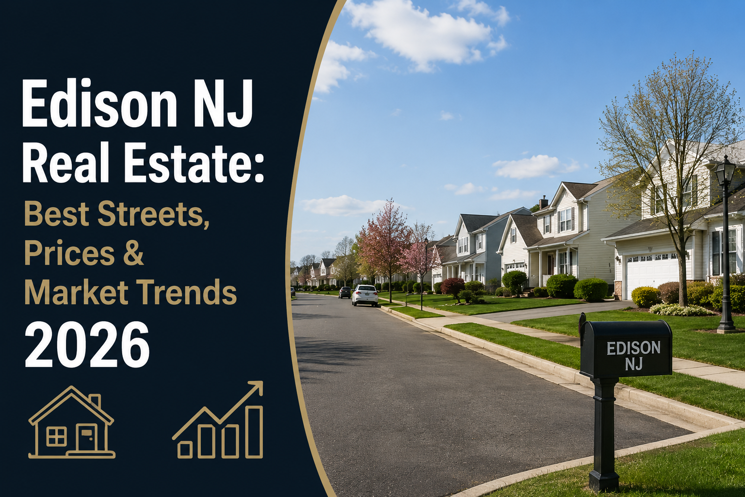Edison NJ Real Estate: Best Streets, Prices & Market Trends 2026 header image.