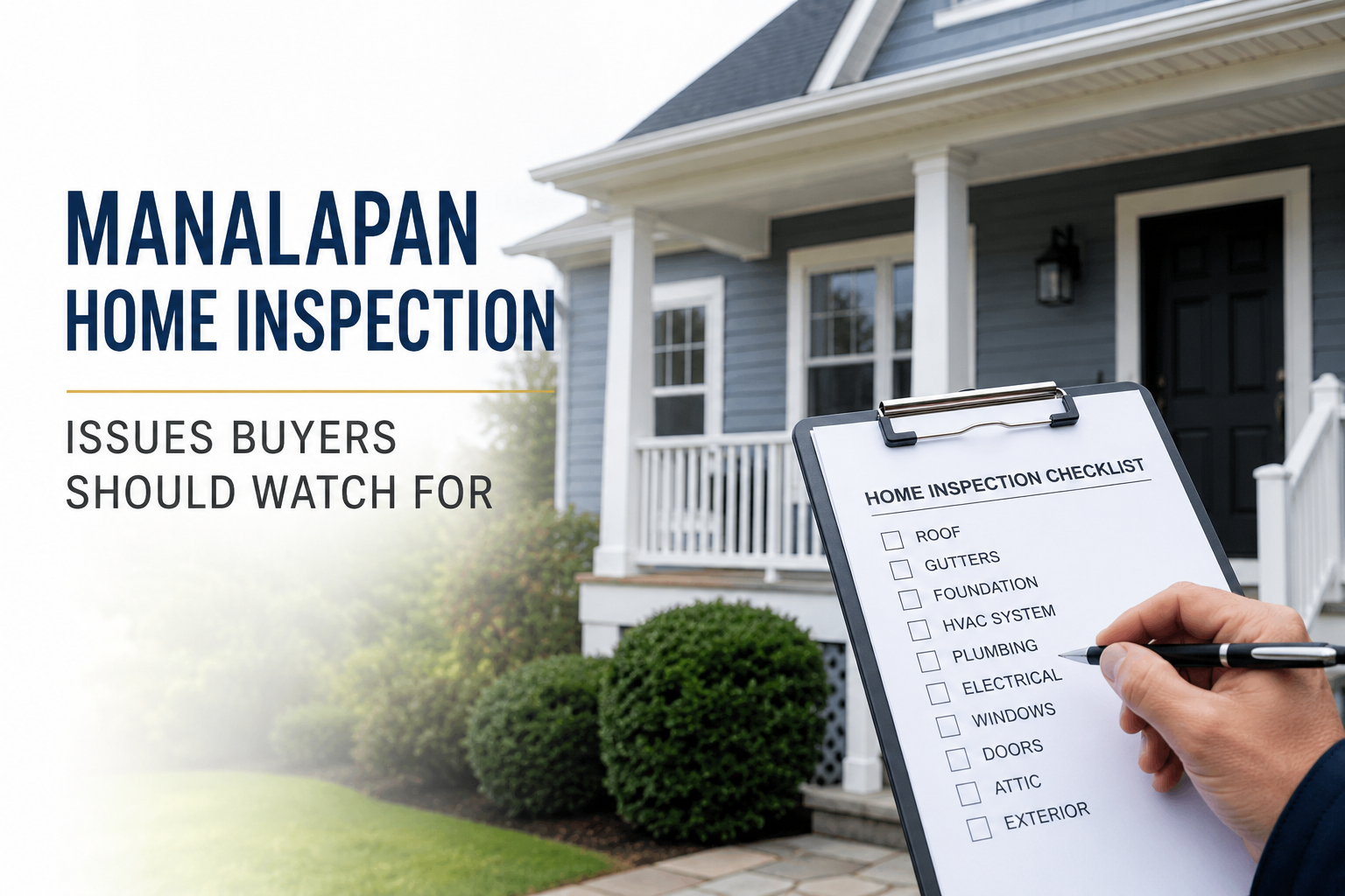Manalapan Home Inspection Issues Buyers Should Watch For header image.