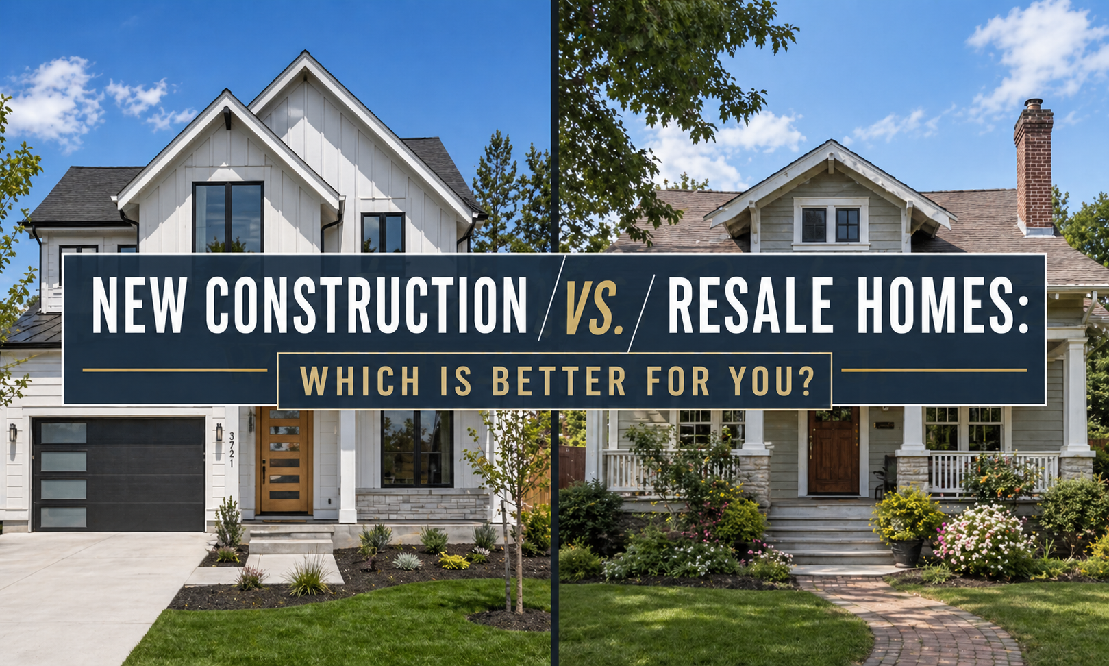 New Construction vs. Resale Homes: Which Is Better for You? header image.