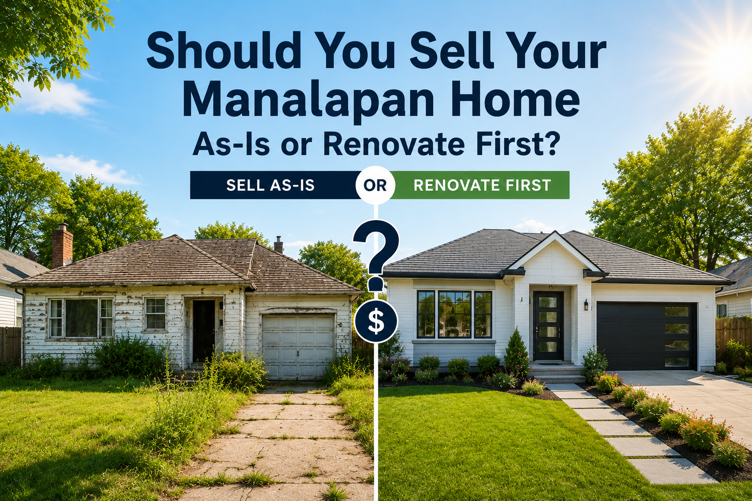 Should You Sell Your Manalapan Home As-Is or Renovate First? header image.