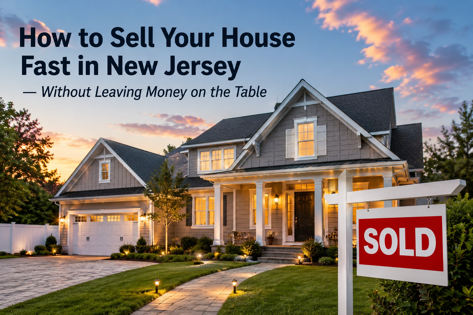 How to Sell Your House Fast in New Jersey — Without Leaving Money on the Table header image.
