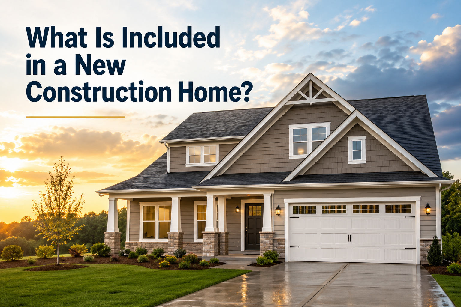 What Is Included in a New Construction Home? header image.