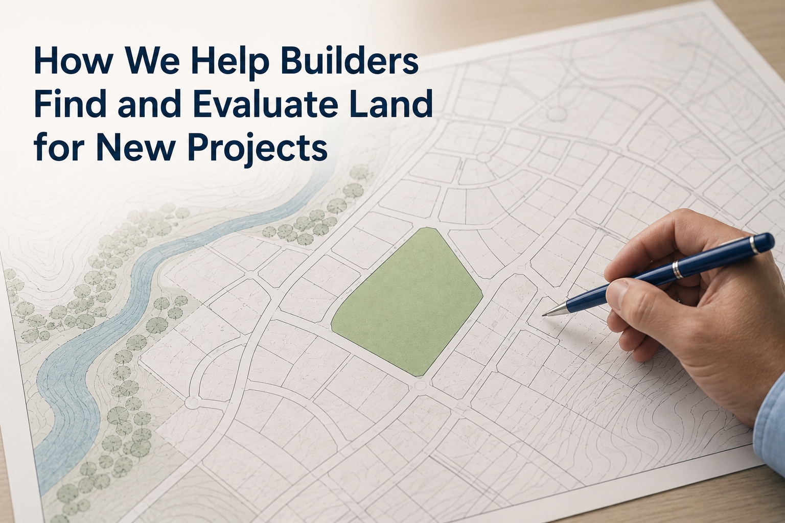 How We Help Builders Find and Evaluate Land for New Projects header image.