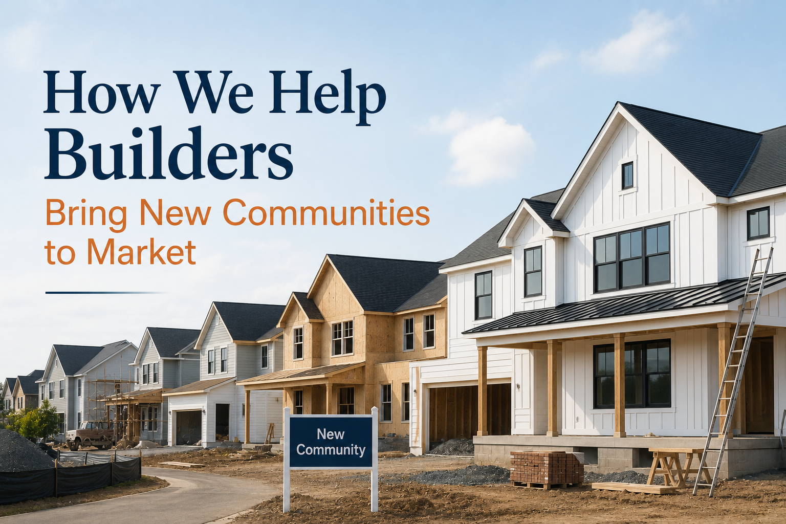 How We Help Builders Bring New Communities to Market header image.