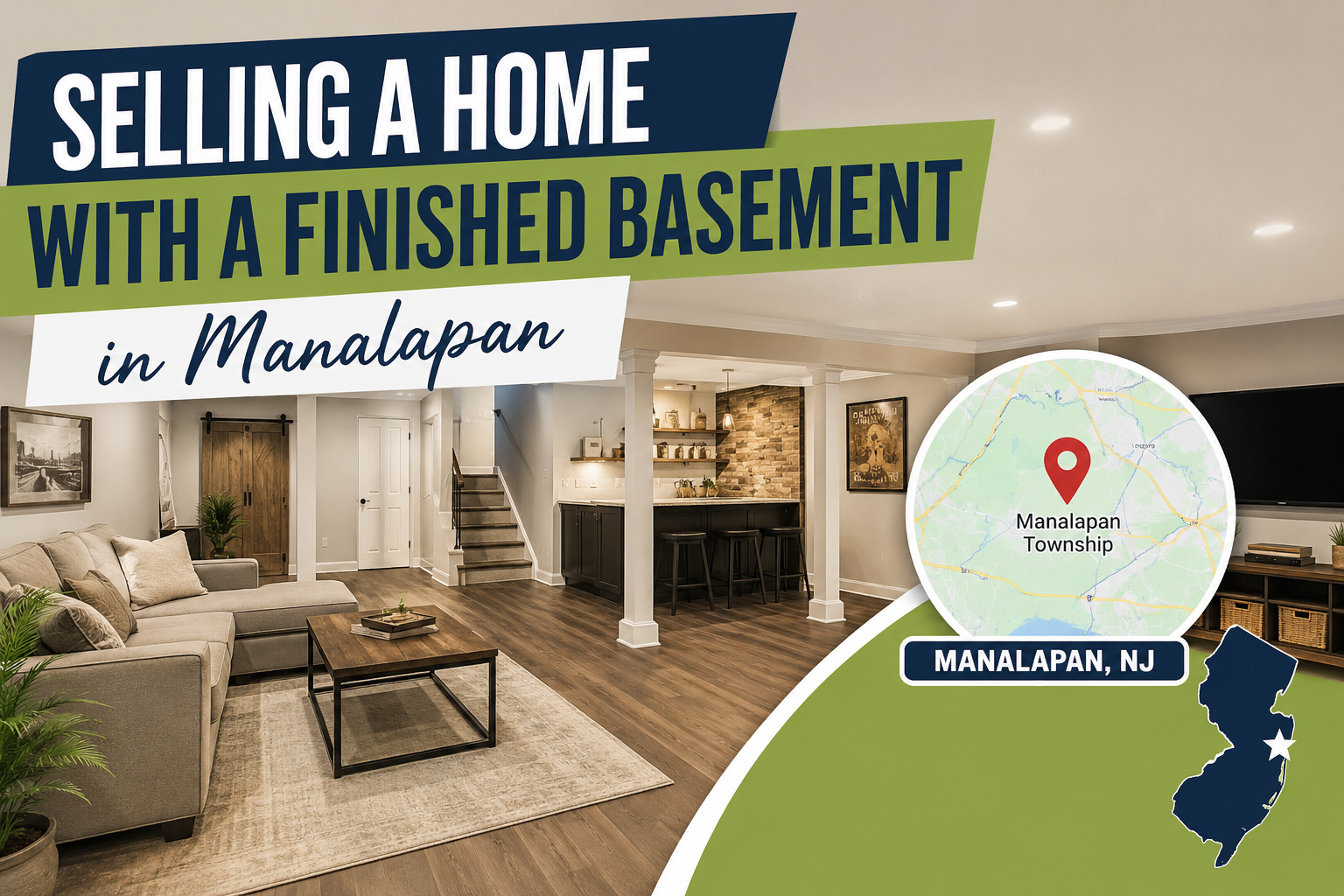 Selling a Home With a Finished Basement in Manalapan header image.