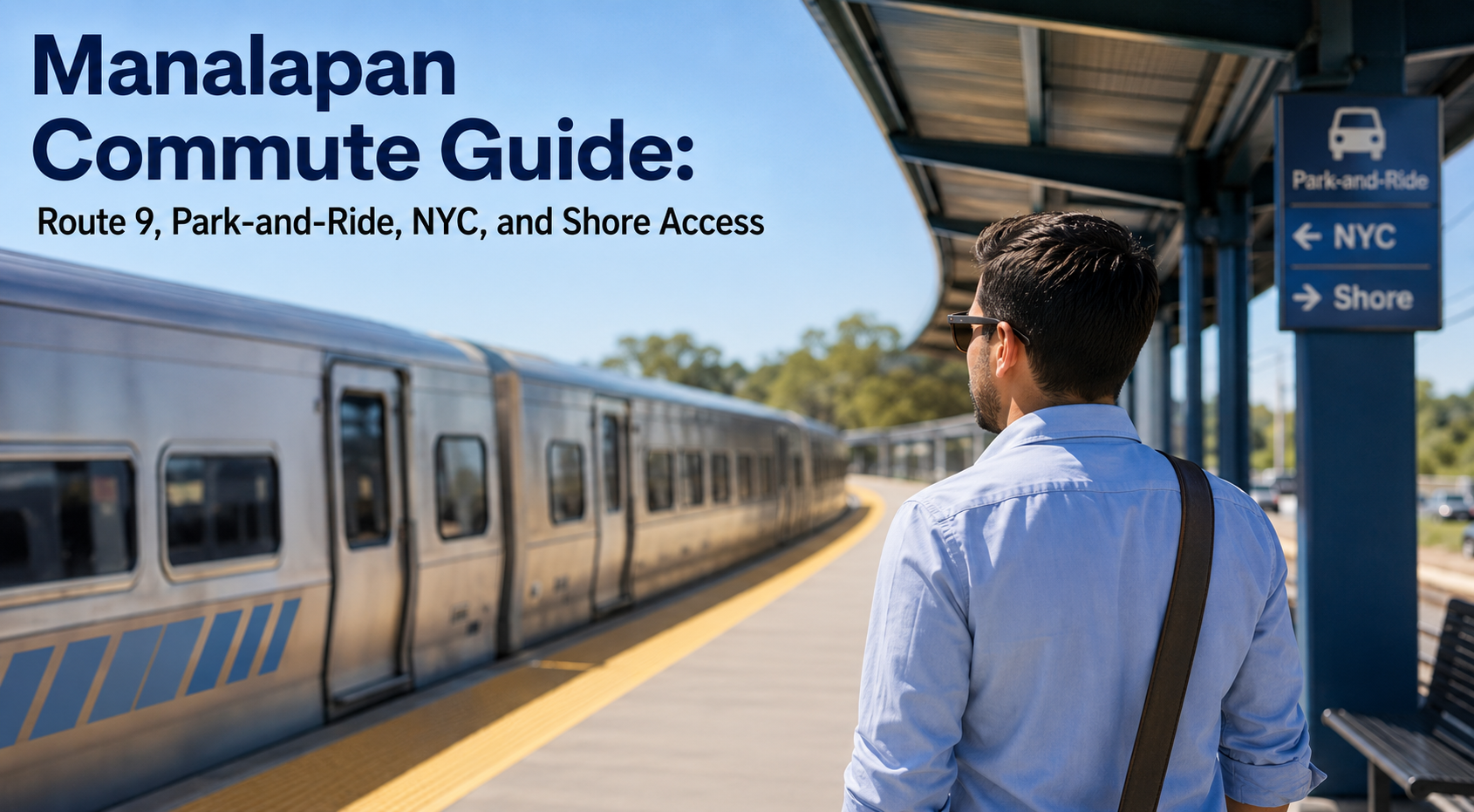 Manalapan Commute Guide: Route 9, Park-and-Ride, NYC, and Shore Access header image.