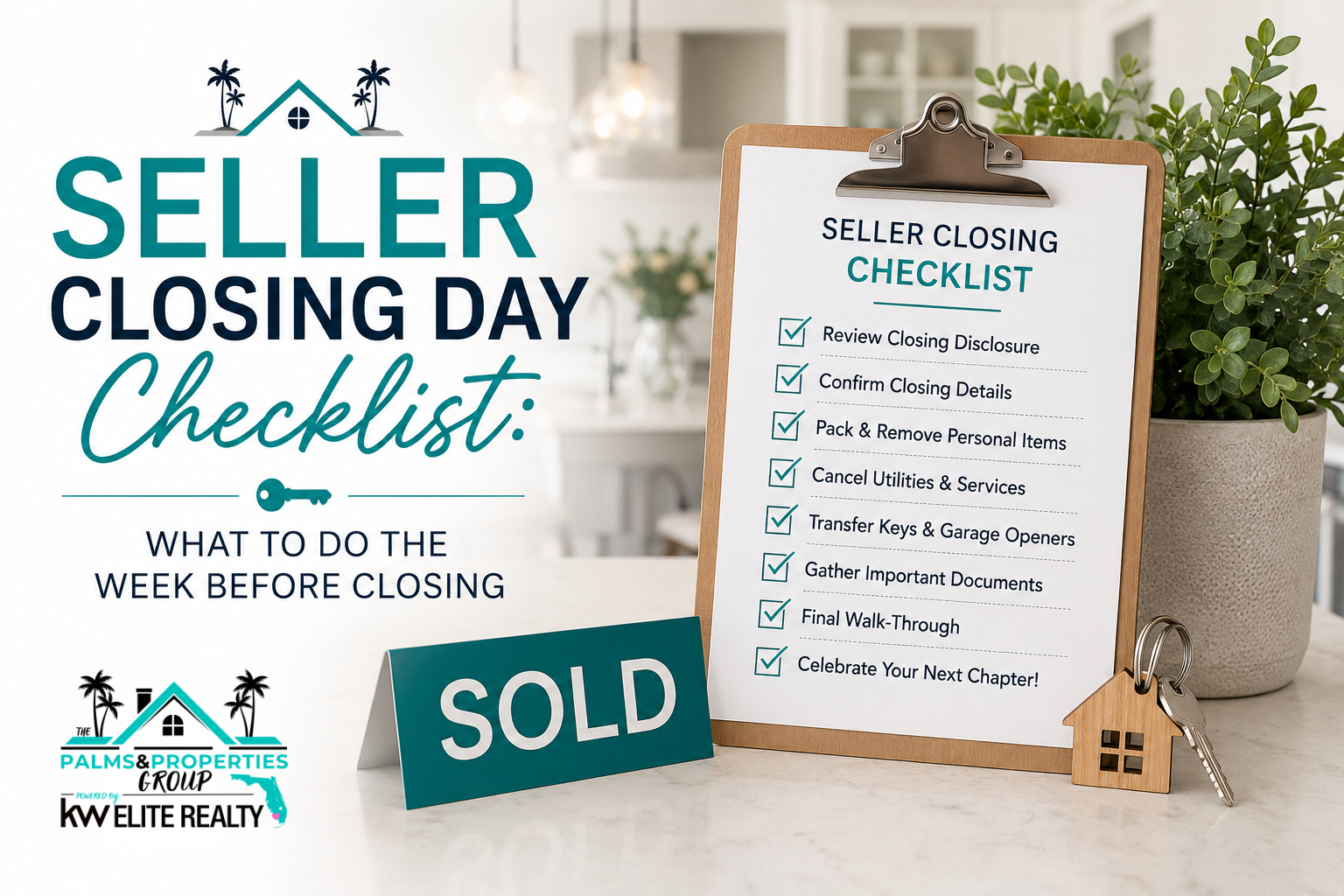 Seller Closing Day Checklist: What to Do the Week Before Closing header image.