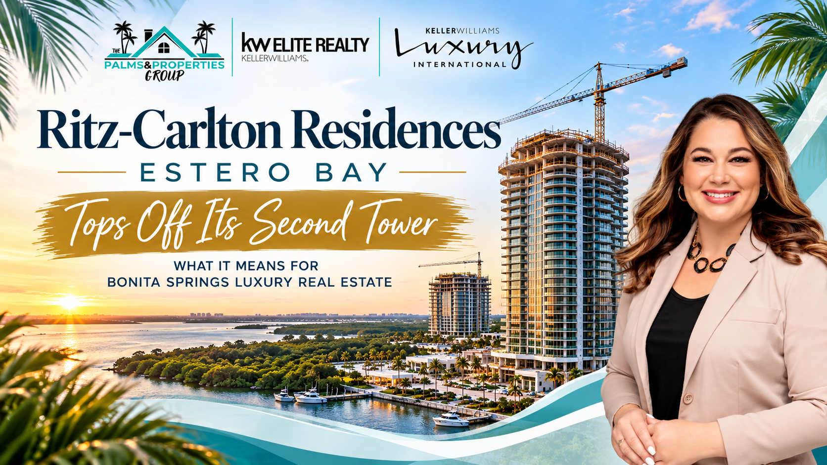 Ritz-Carlton Residences Estero Bay towers in Bonita Springs, Florida