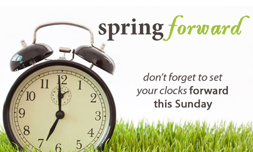 Daylight Saving Time this Weekend! header image.