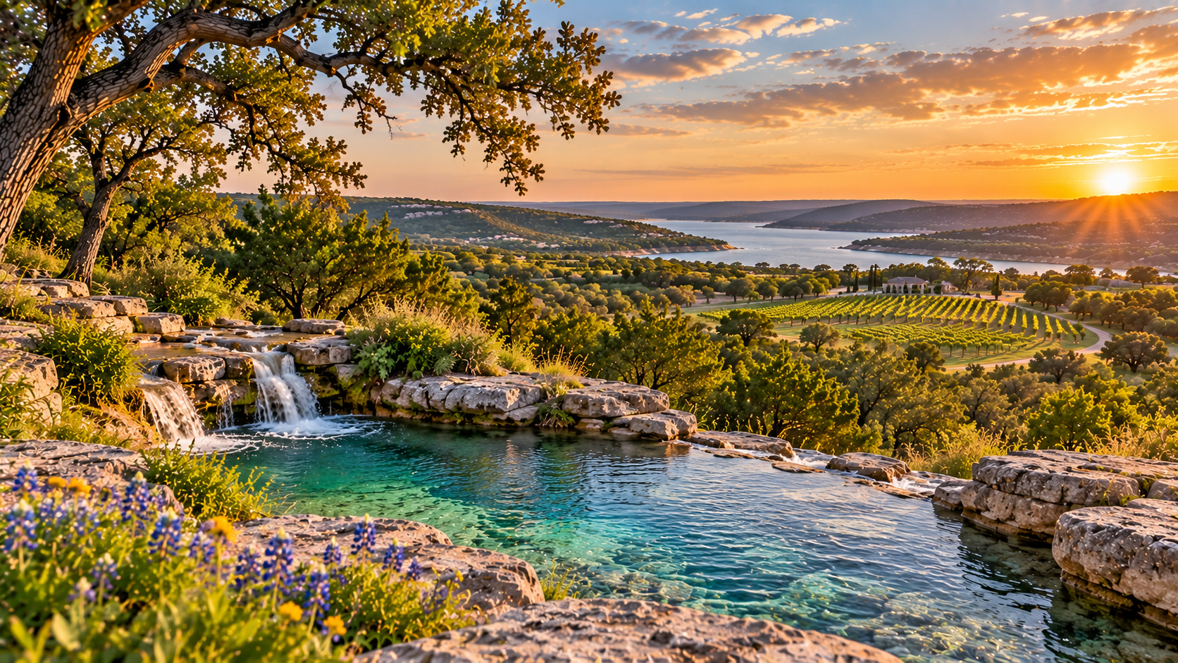 Discover Spicewood, Texas: Lake Travis Views, Hill Country Beauty & Relaxed Living header image.