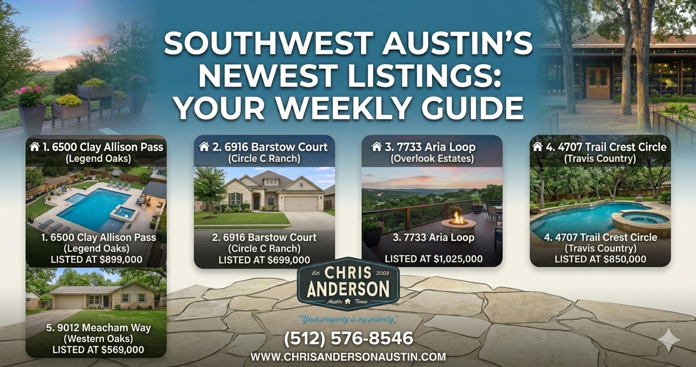New listings this week in Southwest Austin header image.