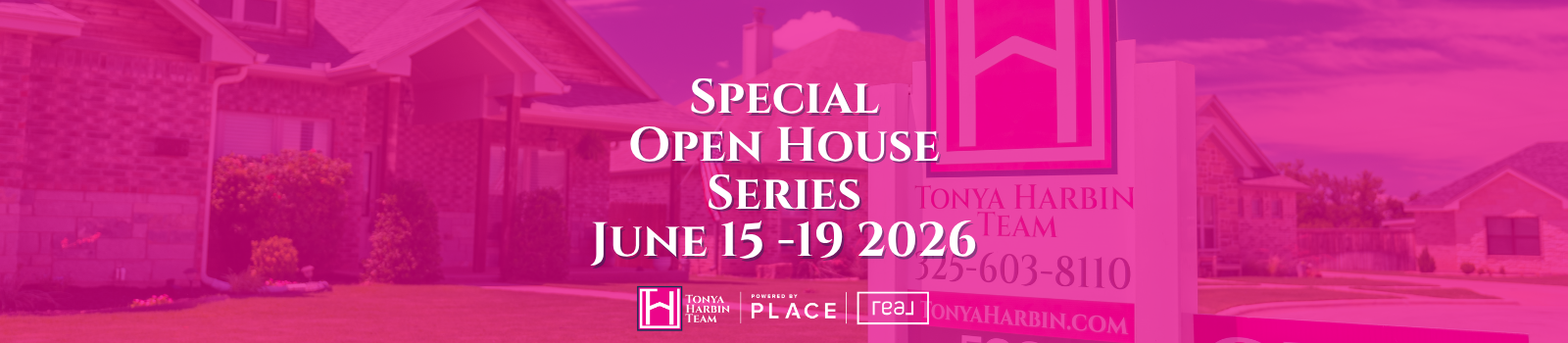 Weekly Open Houses June 15th header image.