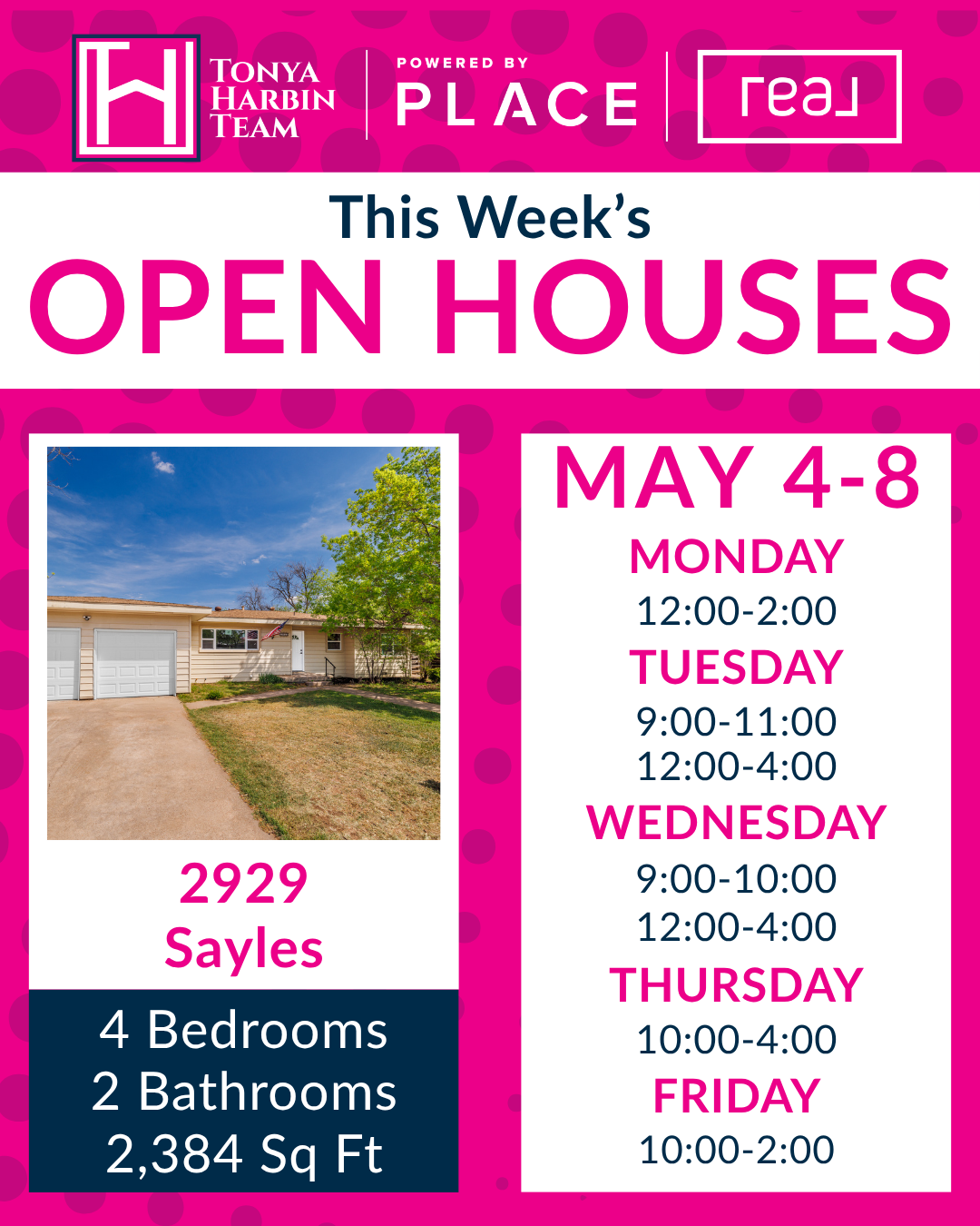 Special Open House Series header image.