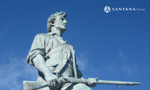 Minuteman Statue in Lexington MA