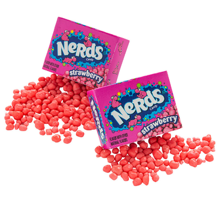 Box of NERDS candy in bright colors