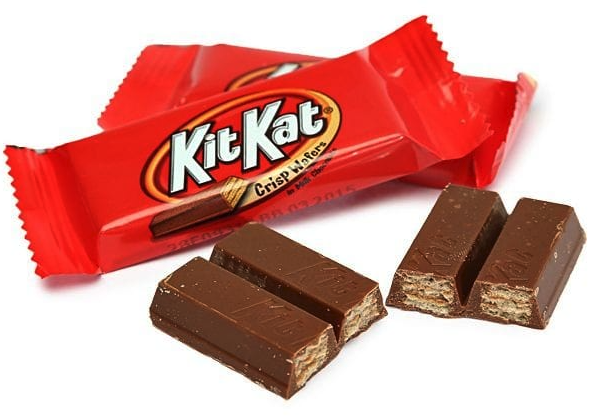 KitKat mini bars in red wrappers