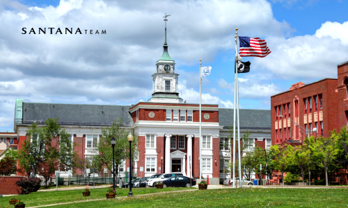 Somerville City Hall in Massachusetts, featured in the September 2025 real estate market update