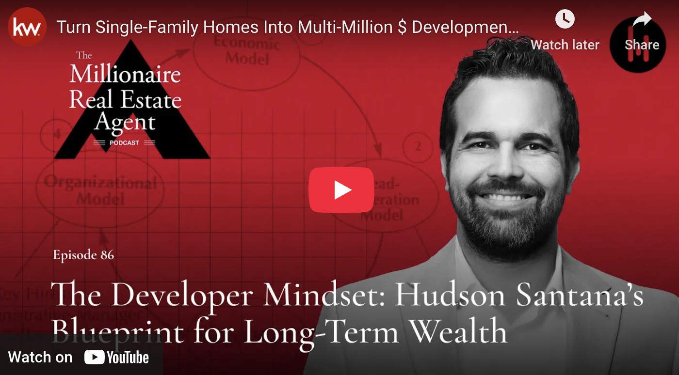 Hudson Santana speaking on the MREA Podcast Episode 86: Turn Single-Family Homes Into Multi-Million Dollar Developments