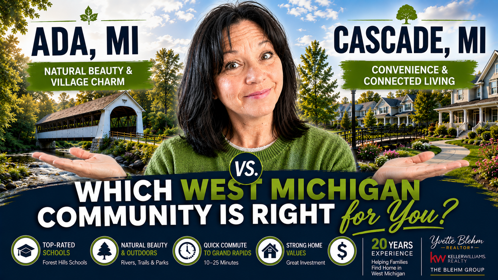 Ada vs Cascade Michigan: Which Luxury Suburb Is Better? header image.
