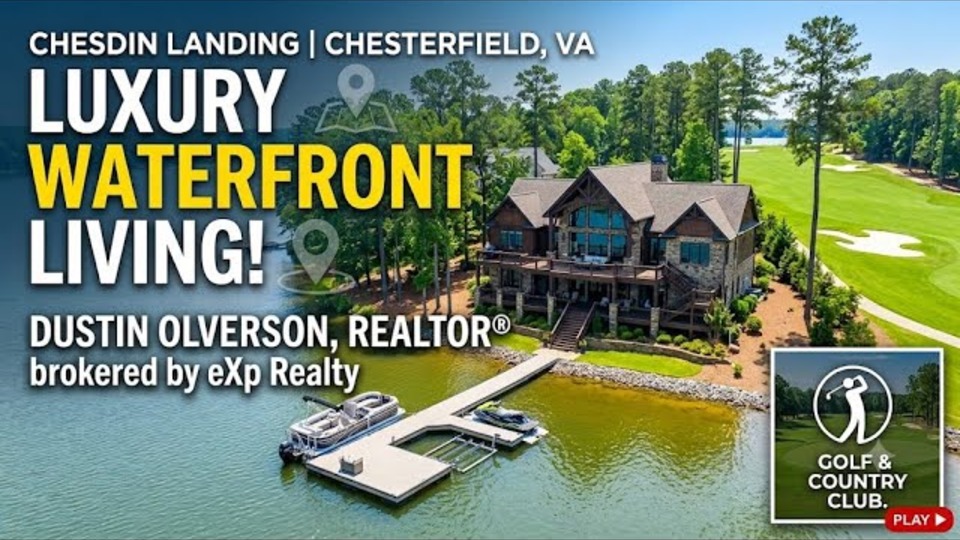 Waterfront homes at Chesdin Landing on Lake Chesdin near Richmond, VA