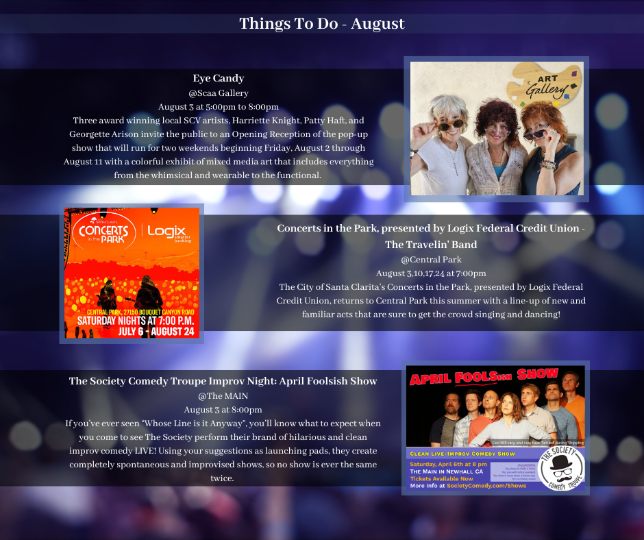 Things To Do (August 2024) header image.