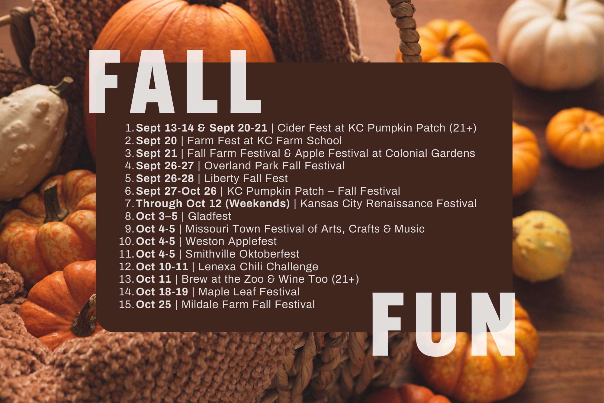 2025 Kansas City Fall Events header image.
